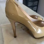 La Fenice Venezia nude patent leather peep toe heels platform high heel shoes 7 Photo 7