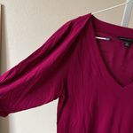 Banana Republic beautiful berry purple puff sleeve blouse Photo 2