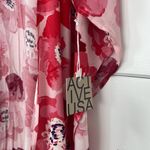 Active USA Rose Print Kimono Cardigan Valentines Red Pink New Medium Photo 7