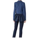 Deborah Lyons Pleated Kaya Blazer Blue Denim Pleated Size US 2 Photo 8