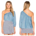 Rebecca Minkoff NWT  chambray blue Harmony top Photo 1