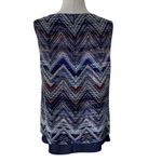 Rose + Olive Blue Chevron Lined Tank Top Women Size Large | 61-41 Photo 1