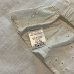 White Cotton Eyelet Peplum Crop Top Criss Cross Back Straps Size Small Photo 2