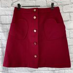 Kate Spade NY button front knee length fully lined skirt w/heart shape pockets sz 8 new with tags Photo 0