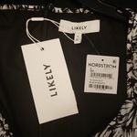 Likely ππ Saylor Dress ~ Black & White Abstract Floral Print 6 NWT Photo 13
