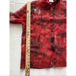 Chico's  Red Floral Women's Top 2 L Large Photo 8