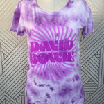 Chaser  David Bowie Purple Tie Dye Band Tee‎ Shirt Photo 0