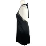 BCBGMAXAZRIA BCBG Diamante Mesh Mini Dress Black V-Neck Halter XS Clubwear Disco Party Photo 5