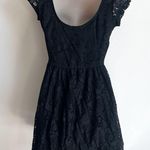 Cotton On 🆕  black lace floral fit & flare skater dress cap sleeve scoop neck Photo 2