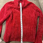 SO Vintage Women’s Red Velour Chenille  
Turtleneck Sweater size M Photo 6