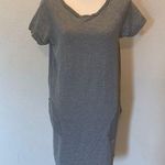 Thyme + Honey  grey short sleeve midi dress with pockets Photo 0