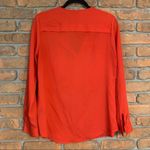 Premise Studio Women's Button Down Zipper Pocket Long Sleeve Blouse Red - Size S Photo 1