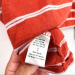 RE/DONE  Orange Striped Mock Neck Long Sleeve Shirt Top Small Photo 4