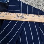 Ralph Lauren Polo  Women's Double Breasted Pinstripe Linen Blazer Size 12 Navy Photo 14