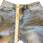 Judy Blue  Sz7/28 Skinny Fit Embroidered Stars Light Blue Jeans Raw Hem JB88265 Photo 11