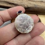 Flashy Lepidolite Mica & Amethyst Sterling Silver Pendant Purple Photo 2
