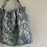 Elegant Blue Snake Print Women's Bag Photo 1