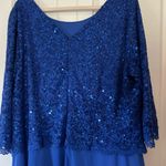 Romans women’s plus size fancy wedding holiday blue 3/4 sleeve dress 24W Photo 8