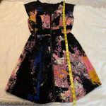 Bar III Zip Front Paint Splatter Dress Black Pink Women’s Sz XS Sleeveless V Nk Photo 6