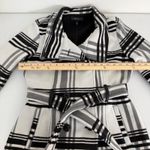 BCX New Womens Medium Double Breasted Belted Plaid Fleece Coat Jacket Casual Photo 10