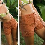 Bella Dahl New Rolled Hem Utility Short Sedona Linen Blend Warm Henna Size 26 Photo 2