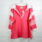 Free People NEW w Tags Camellia Pink Striped Pullover Top, Small, MSRP $128 Photo 2