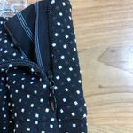 CAbi Size 6 White Square Pattern on Black Super Stretchy Cropped Pants Photo 5