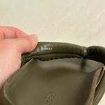 Vince Woven Boho Chic Green & Beige Leather Espadrille Sandal Thong Platform Photo 7