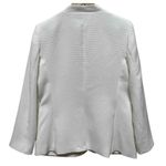 DKNY  Ivory Textured One Button Closure Pocket Collarless Blazer Size 6 Small Photo 2