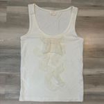 Kate Spade Size Small Cream tank with bow and ribbon detail, pit to pit is 16, length is 24 Photo 0