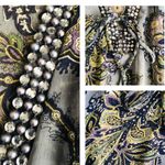 Kay Celine Blue Paisley Blouse Photo 8