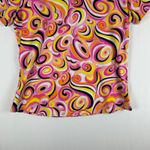 IBKUL Women's Pink Swirl Print Short Sleeve Half Zip Golf Polo‎ Shirt Large Photo 9