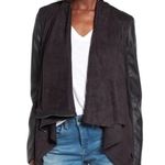 BLANK NYC  Vegan Leather Drape Front Asymmetric Zip
Jacket Photo 0