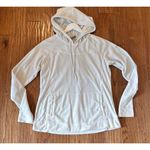 Columbia  white fleece hooded pouch front sweater large Photo 1