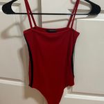 Brandy Melville red with black stripes tank top bodysuit Photo 0