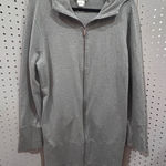 Talbots  Grey Full Zip Hoodie Long Sleeve Casual Comfort XL Cotton Modal Blend Photo 0