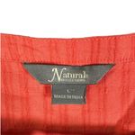 Natural Reflections Coral Cream Embroidered 3/4 Sleeve Gauzy Blouse Size Large Photo 5