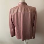 Nygard Collection Blush Pink Leather & Knit Jacket Size 0X Photo 2