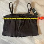 Wild Fable Brown Denim Crop Top XS NWT Raw Hem 2024 Fair Trade Festival Tank Top Photo 5