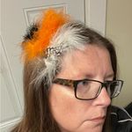 Orange & Black Feather Hair Photo 6