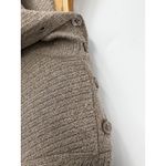Theory  Leendelly Volt Asymmetrical Sweater Wome's Ribbed Turtleneck Top Tan‎ M Photo 4