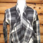 Lucky Brand NWT  Black Gray Wrap Jacket Cardigan Photo 3
