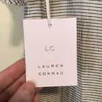 LC Lauren Conrad NWT Black and White Striped Shirt with Bell Sleeves, Size XL Photo 6