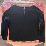 Alo Yoga black fishnet cut out long sleeve crewneck Photo 7