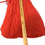 LUNIK  Women's Large V Neck Emboridered Flutter Slit Sleeve Dress Photo 9