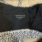 Athleta Black White Animal Sports Bra Women Size Small Photo 2