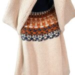 Madewell  NEW Brookdale Fair Isle Turtleneck Sweater Alpaca Cream Navy Orange XXL Photo 7