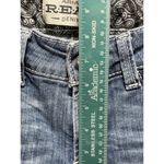 Ariat Medium Wash Embroidery Denim Jeans Low Rise Straight Size 29L Zip Logo Photo 3