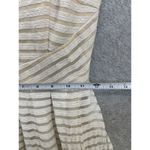 Minuet  Women's Dress Fit and Flare White Nude Striped Sleeveless Size Small Photo 7