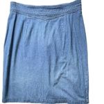 Newport News VTG 80s Light Wash Jean Skirt Knee Length Women’s 14 Denim Blue Photo 3